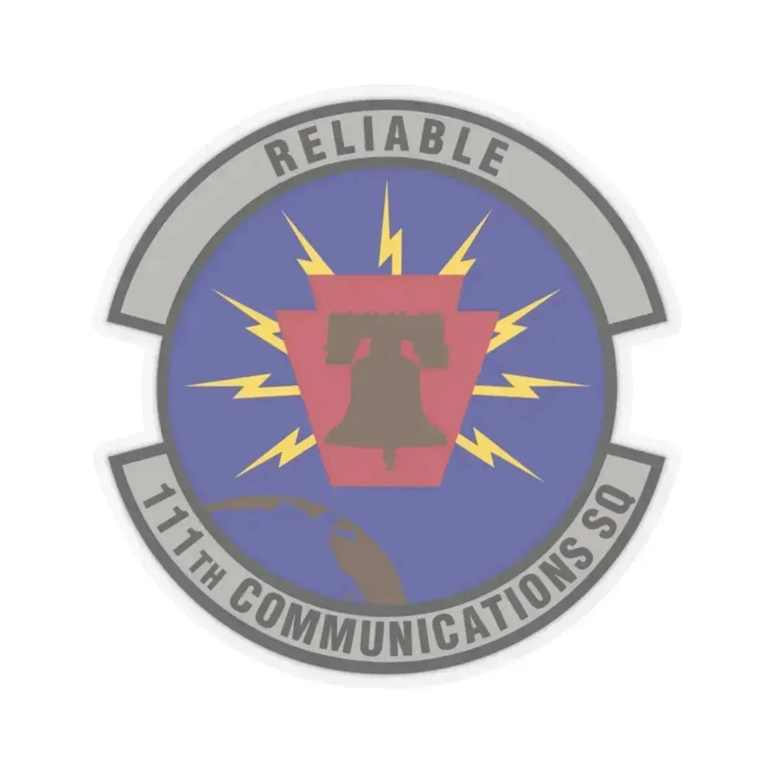 111th Communications Squadron (U.S. Air Force) STICKER Vinyl Kiss-Cut Decal 2 Inch Transparent - The Sticker Space