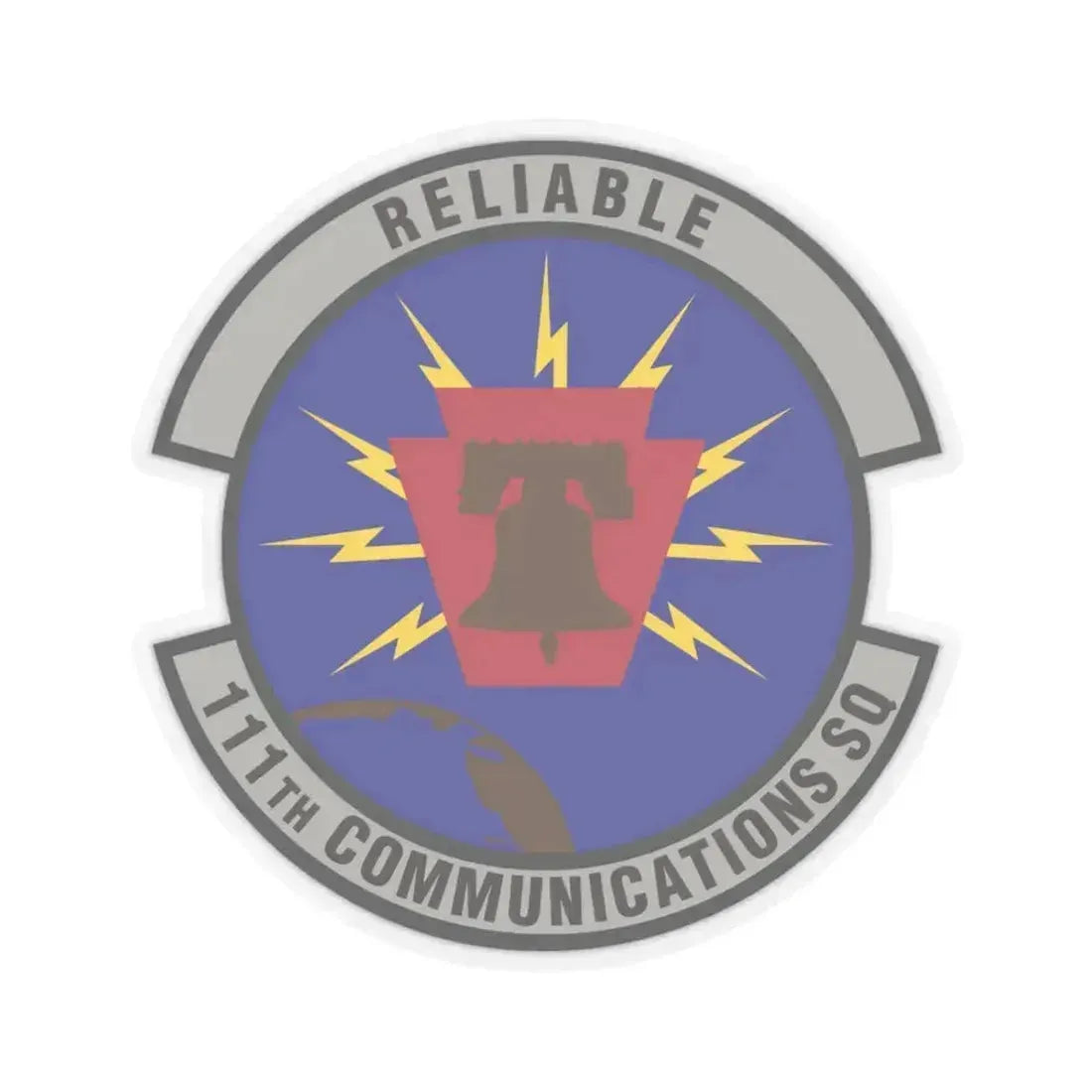 111th Communications Squadron (U.S. Air Force) STICKER Vinyl Kiss-Cut Decal 3 Inch Transparent - The Sticker Space