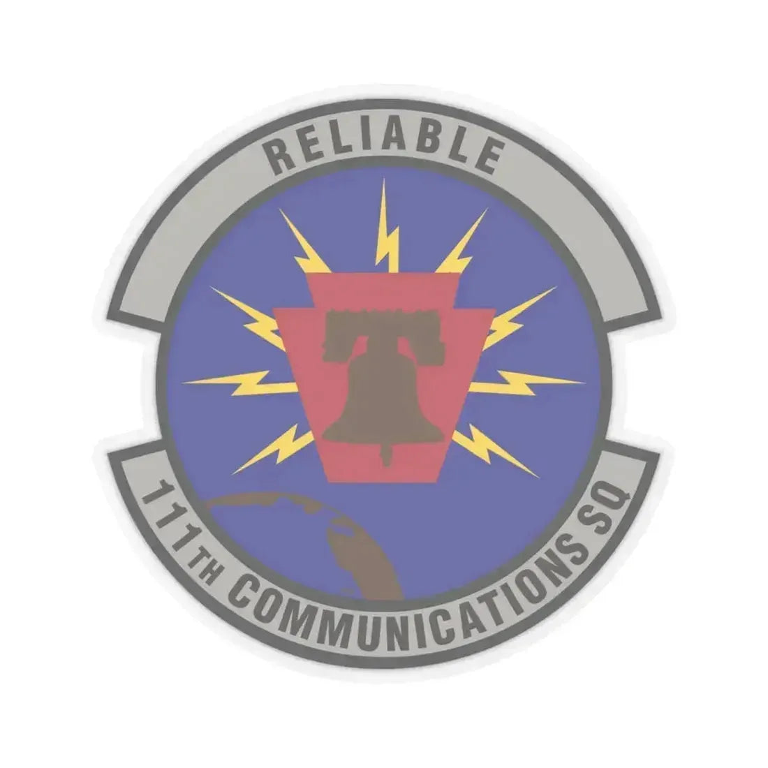 111th Communications Squadron (U.S. Air Force) STICKER Vinyl Kiss-Cut Decal 4 Inch Transparent - The Sticker Space