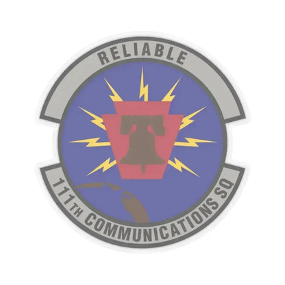 111th Communications Squadron (U.S. Air Force) STICKER Vinyl Kiss-Cut Decal 4 Inch Transparent - The Sticker Space