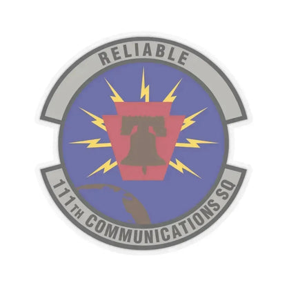 111th Communications Squadron (U.S. Air Force) STICKER Vinyl Kiss-Cut Decal 6 Inch Transparent - The Sticker Space