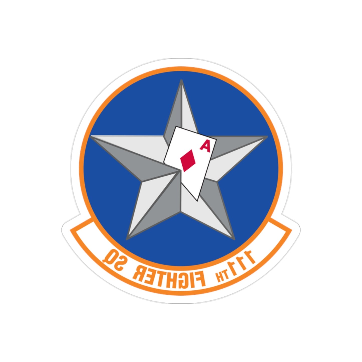 111th Fighter Squadron (U.S. Air Force) REVERSE PRINT Transparent STICKER-2" × 2"-The Sticker Space