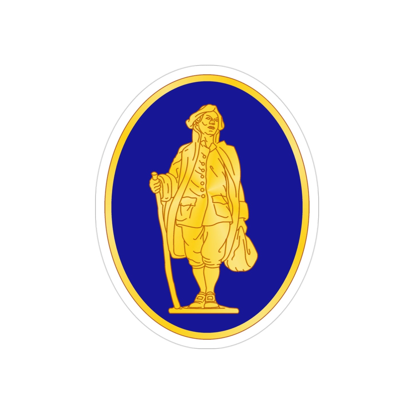 111th Infantry Regiment (U.S. Army) REVERSE PRINT Transparent STICKER-3" × 3"-The Sticker Space