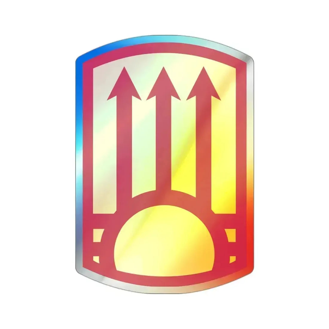 111th Sustainment Brigade (U.S. Army) Holographic STICKER Die-Cut Vinyl Decal 3 Inch Holographic - The Sticker Space