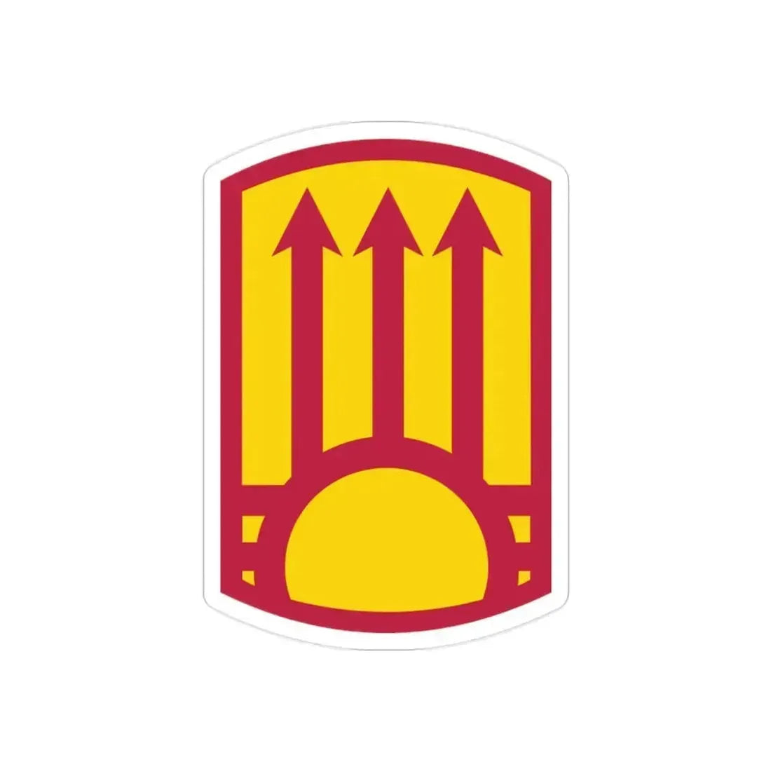 111th Sustainment Brigade (U.S. Army) REVERSE PRINT Transparent Die-Cut STICKER 2 Inch Die-Cut Transparent - The Sticker Space