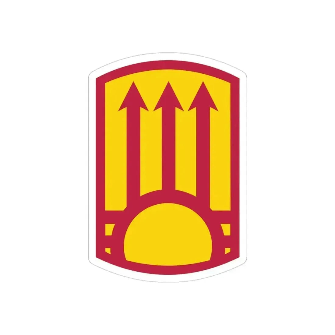 111th Sustainment Brigade (U.S. Army) REVERSE PRINT Transparent Die-Cut STICKER 3 Inch Die-Cut Transparent - The Sticker Space