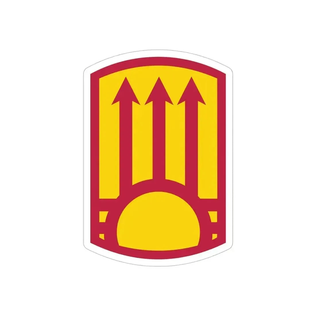 111th Sustainment Brigade (U.S. Army) REVERSE PRINT Transparent Die-Cut STICKER 5 Inch Die-Cut Transparent - The Sticker Space