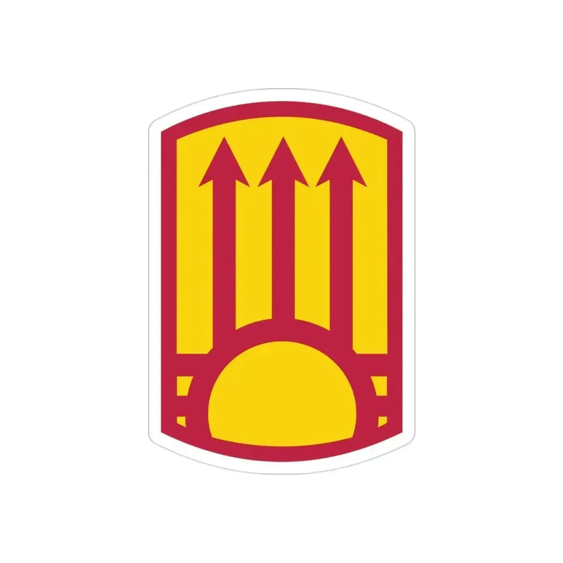 111th Sustainment Brigade (U.S. Army) REVERSE PRINT Transparent Die-Cut STICKER - The Sticker Space