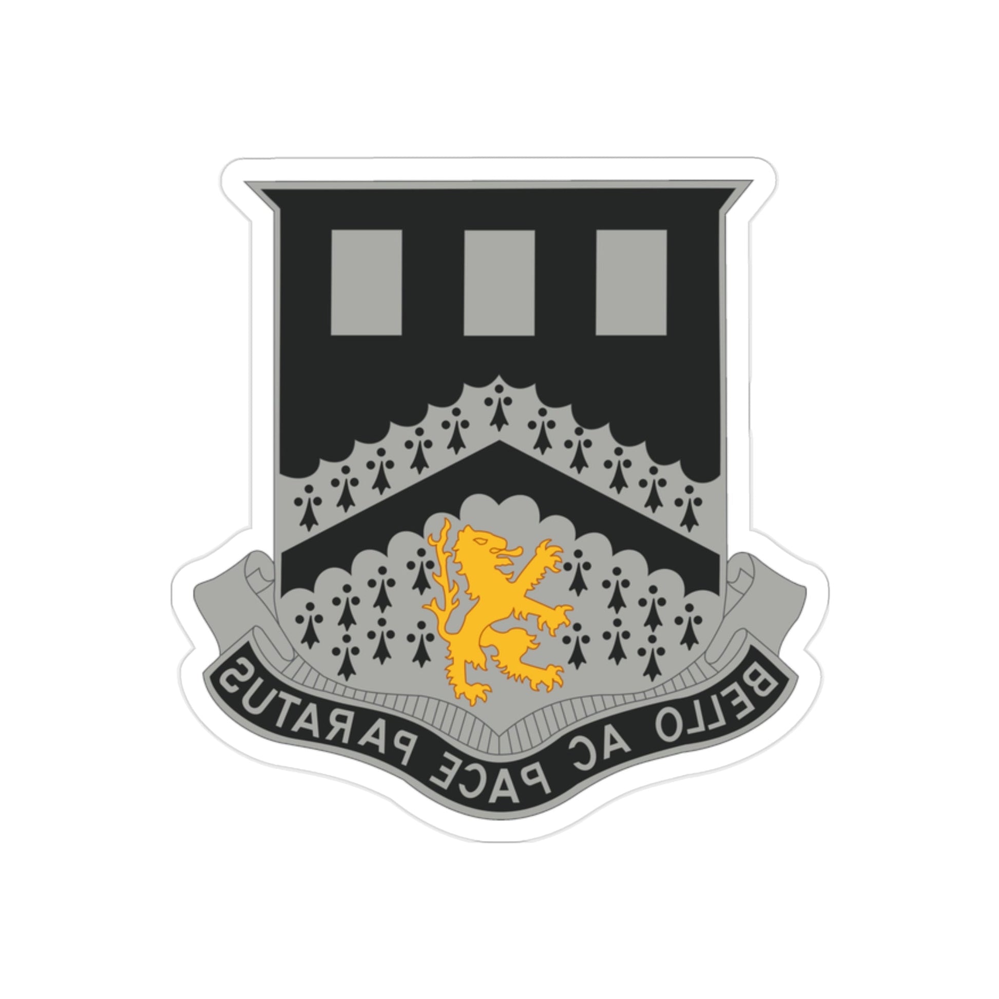 112 Engineer Battalion (U.S. Army) REVERSE PRINT Transparent STICKER-2 Inch-The Sticker Space