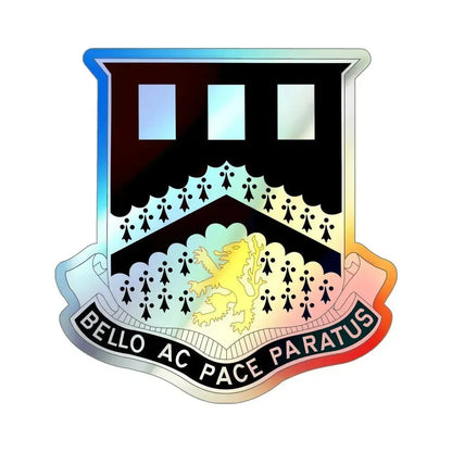 112 Engineer Battalion (U.S. Army) Holographic STICKER Die-Cut Vinyl Decal 6 Inch Holographic - The Sticker Space
