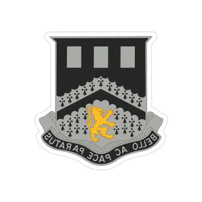 112 Engineer Battalion (U.S. Army) REVERSE PRINT Transparent Die-Cut STICKER 3 Inch Die-Cut Transparent - The Sticker Space