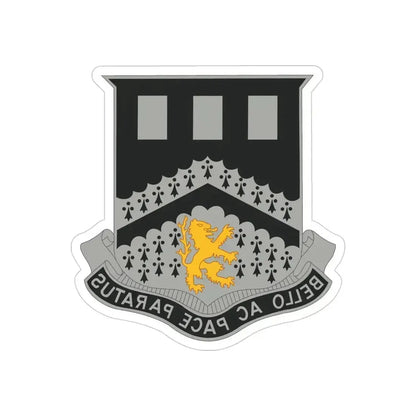 112 Engineer Battalion (U.S. Army) REVERSE PRINT Transparent Die-Cut STICKER 4 Inch Die-Cut Transparent - The Sticker Space