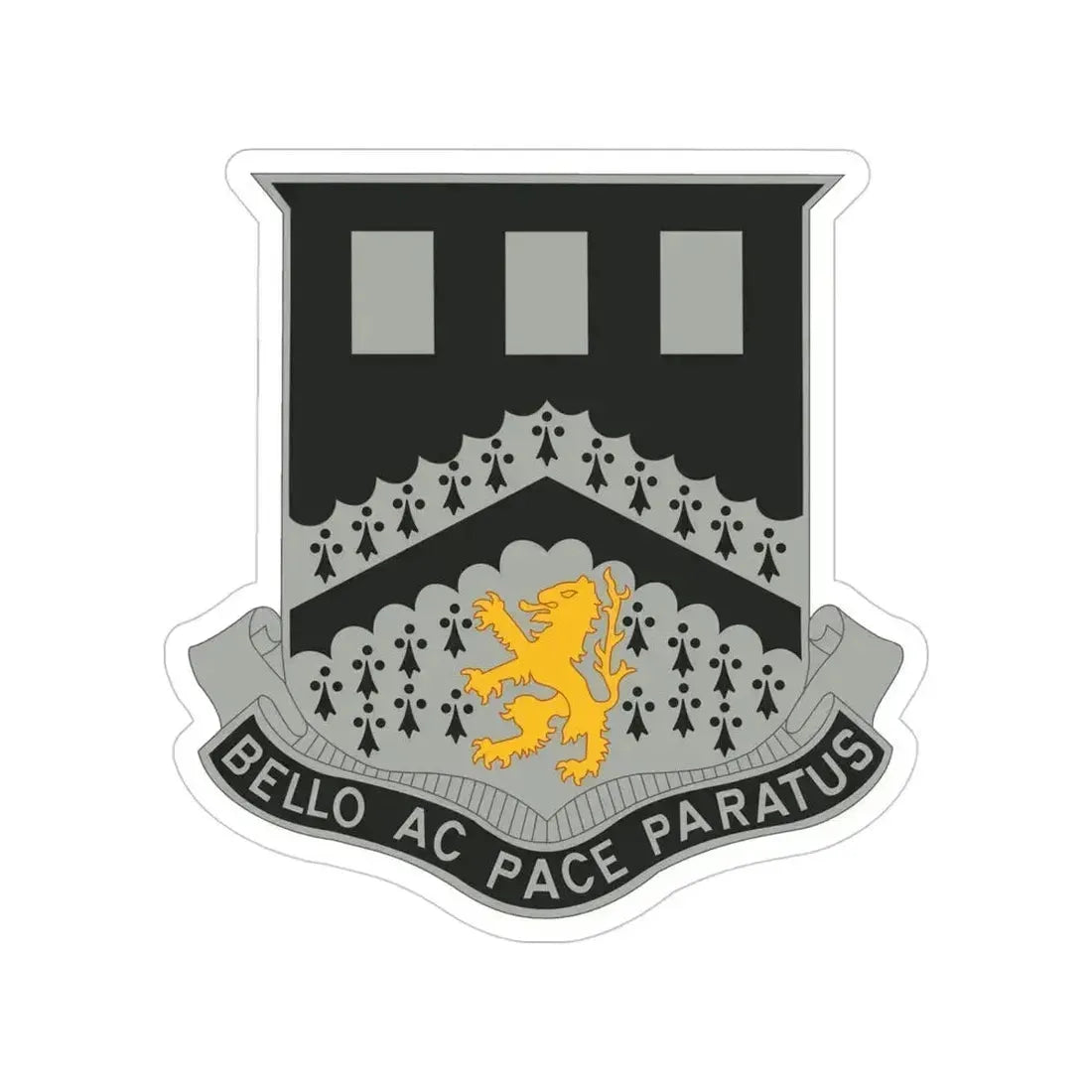 112 Engineer Battalion (U.S. Army) Transparent STICKER Die-Cut Vinyl Decal 4 Inch - The Sticker Space