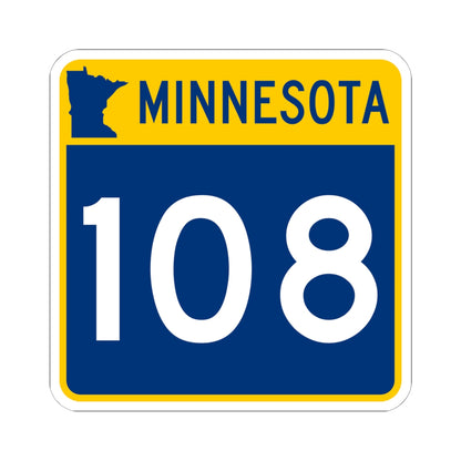 MN-108 (Minnesota) (Road Sign) STICKER Vinyl Kiss-Cut Decal