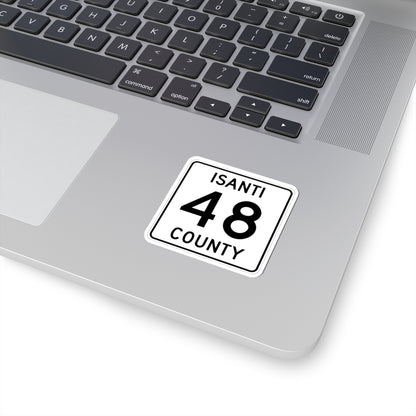 Isanti County 48 MN (Minnesota) (Road Sign) STICKER Vinyl Kiss-Cut Decal
