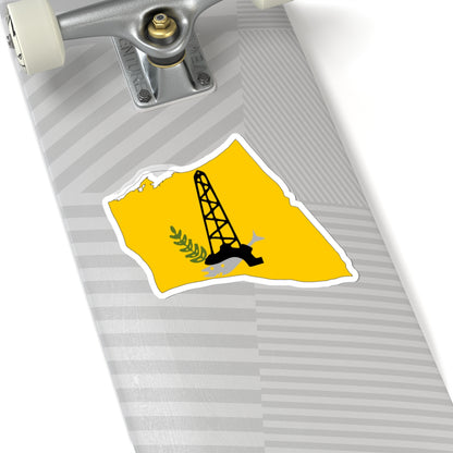 North Sinai Governorate Flag Map (Egypt) STICKER Vinyl Kiss-Cut Decal