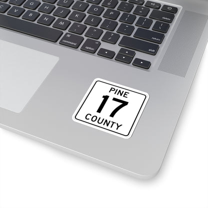 Pine County Route 17 MN (Minnesota) (Road Sign) STICKER Vinyl Kiss-Cut Decal