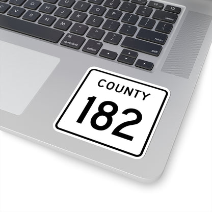 County 182 square (Minnesota) (Road Sign) STICKER Vinyl Kiss-Cut Decal