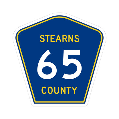 Stearns County Route 65 (Minnesota) (Road Sign) STICKER Vinyl Kiss-Cut Decal