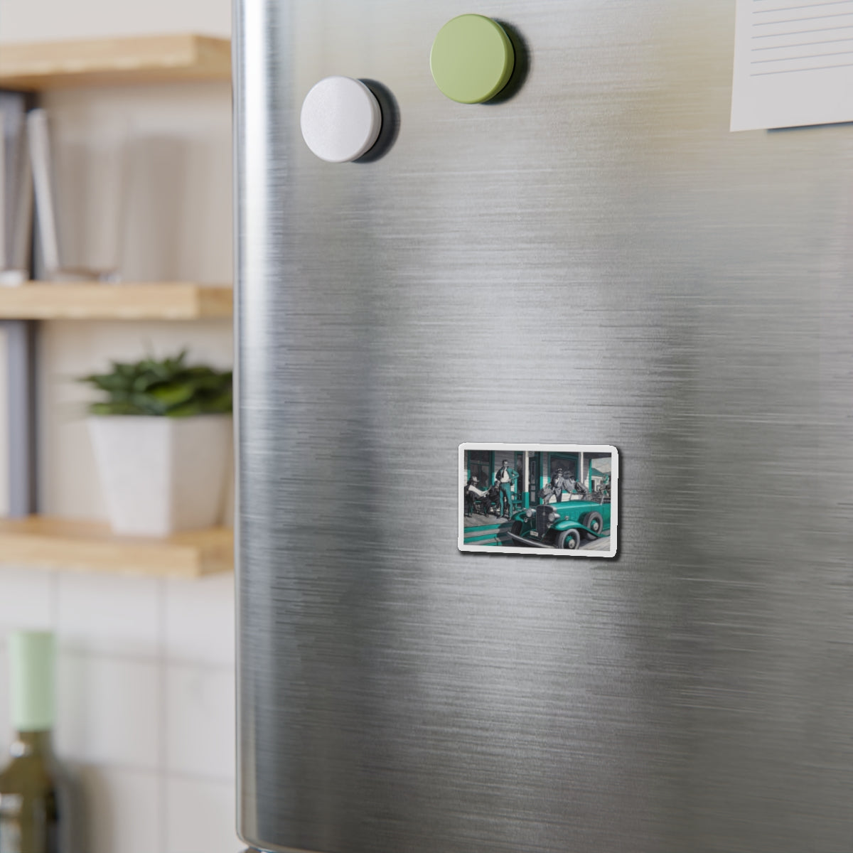 Arrival (Magazine Illustration) Refrigerator Magnet-The Sticker Space