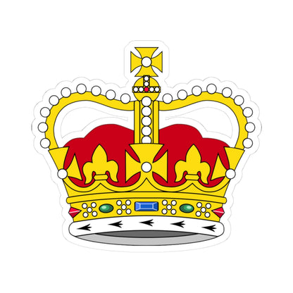 St Edwards Crown plain 3D (United Kingdom) (Military Rank) STICKER Vinyl Kiss-Cut Decal
