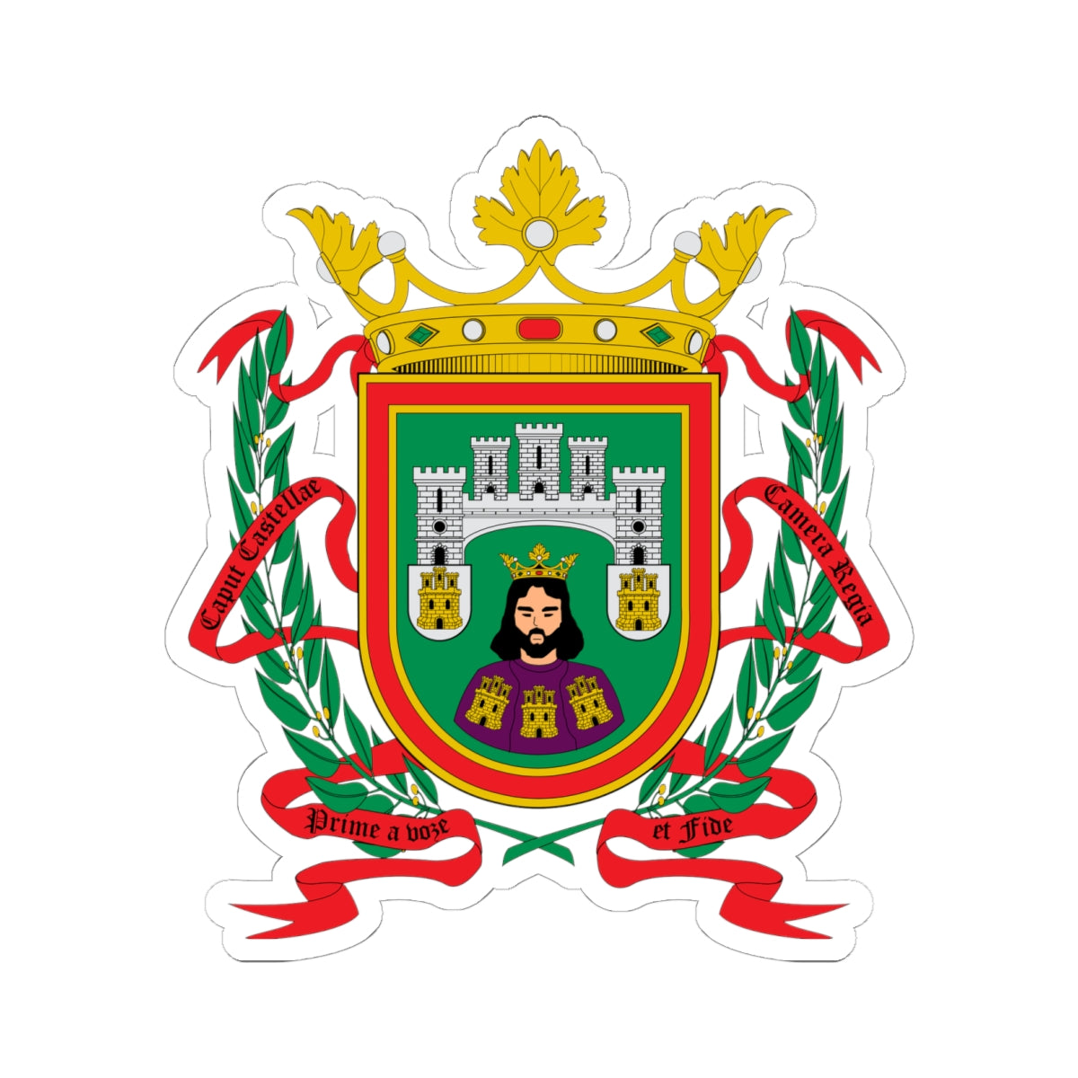 Escudo de Burgos (Spain) (Coat of Arms) STICKER Vinyl Kiss-Cut Decal