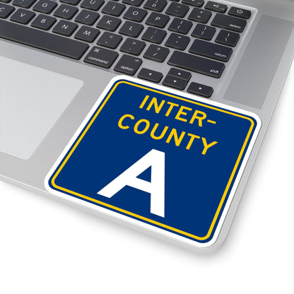 Inter County Route A MN (Minnesota) (Road Sign) STICKER Vinyl Kiss-Cut Decal