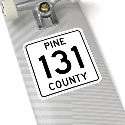 Pine County Route 131 MN (Minnesota) (Road Sign) STICKER Vinyl Kiss-Cut Decal