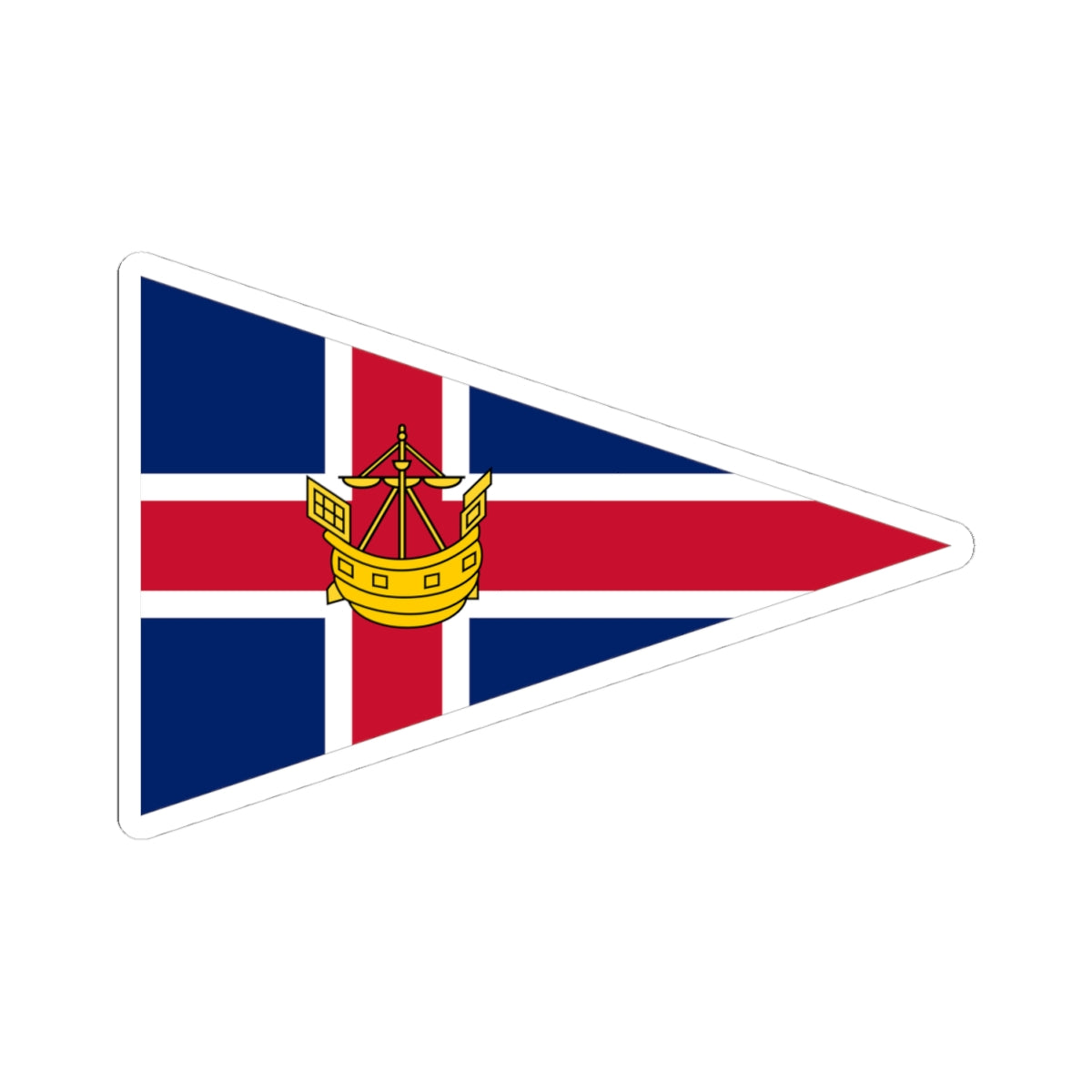 Burgee of Helford River Sailing Club (United Kingdom) STICKER Vinyl Kiss-Cut Decal