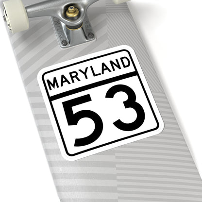 MD Route 53 (Maryland) (Road Sign) STICKER Vinyl Kiss-Cut Decal