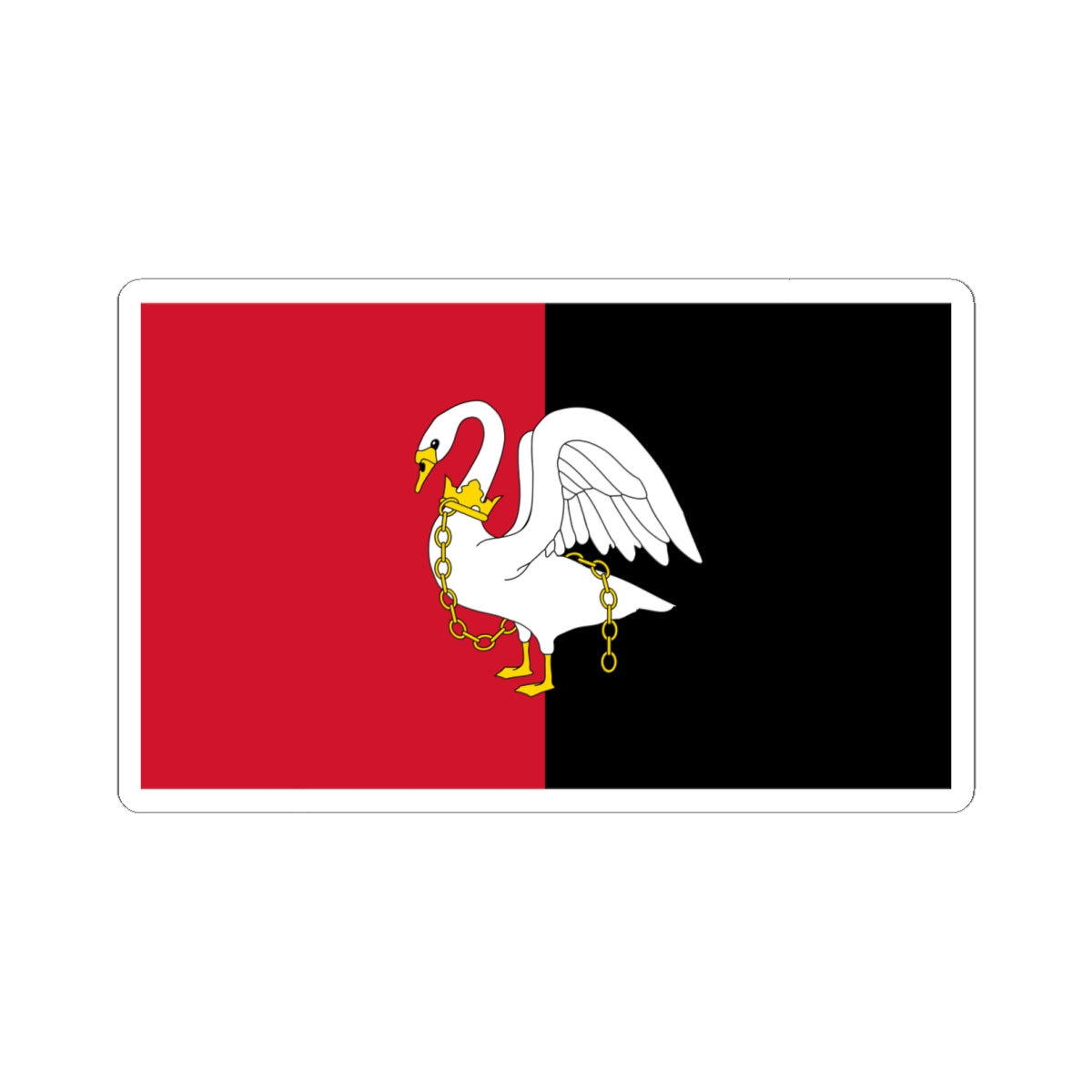 County Flag of Buckinghamshire (England) STICKER Vinyl Kiss-Cut Decal