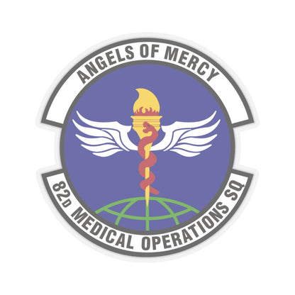 82d Medical Operations Squadron (U.S. Air Force) STICKER Vinyl Kiss-Cut Decal-6 Inch-Transparent-The Sticker Space