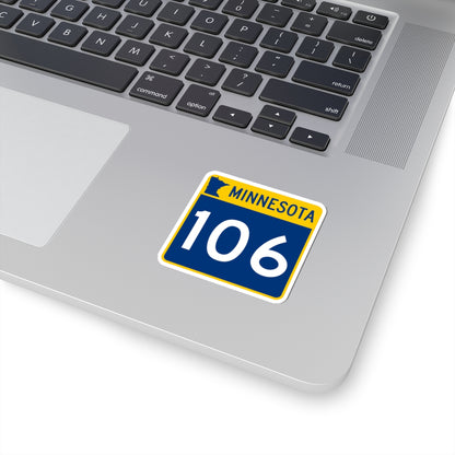 MN-106 (Minnesota) (Road Sign) STICKER Vinyl Kiss-Cut Decal