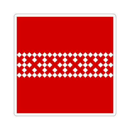 Dovzhky Khmelnytskyi Oblast flag (Ukraine) STICKER Vinyl Kiss-Cut Decal