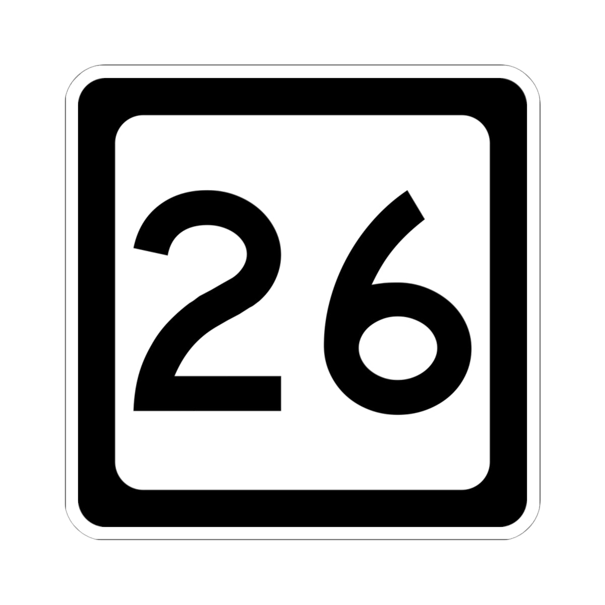 WV-26 (Virginia) (Road Sign) STICKER Vinyl Kiss-Cut Decal