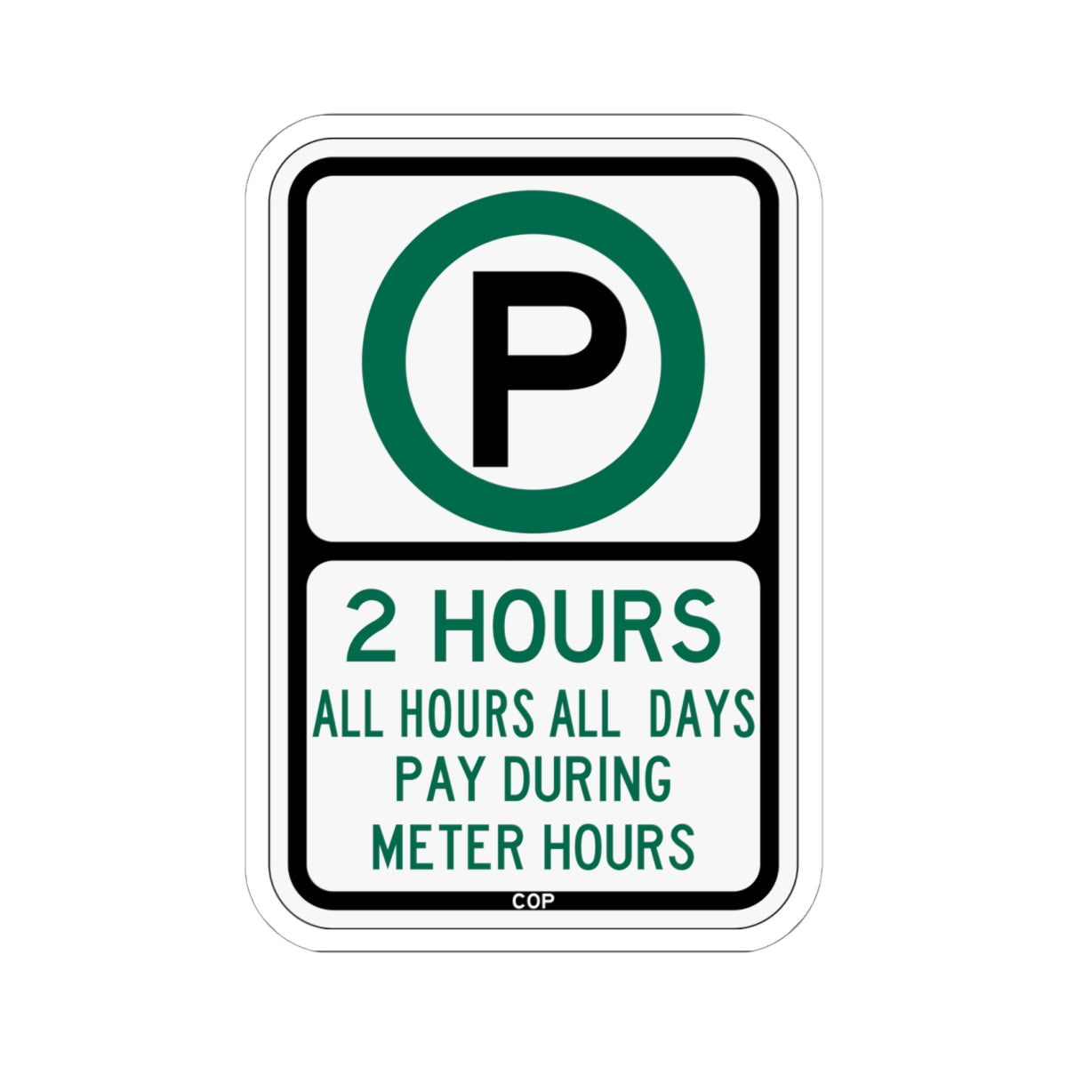 PBOT Road sign P3801 (Oregon) (Road Sign) STICKER Vinyl Kiss-Cut Decal
