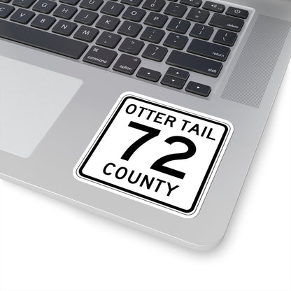 Otter Tail County Route 72 MN (Minnesota) (Road Sign) STICKER Vinyl Kiss-Cut Decal
