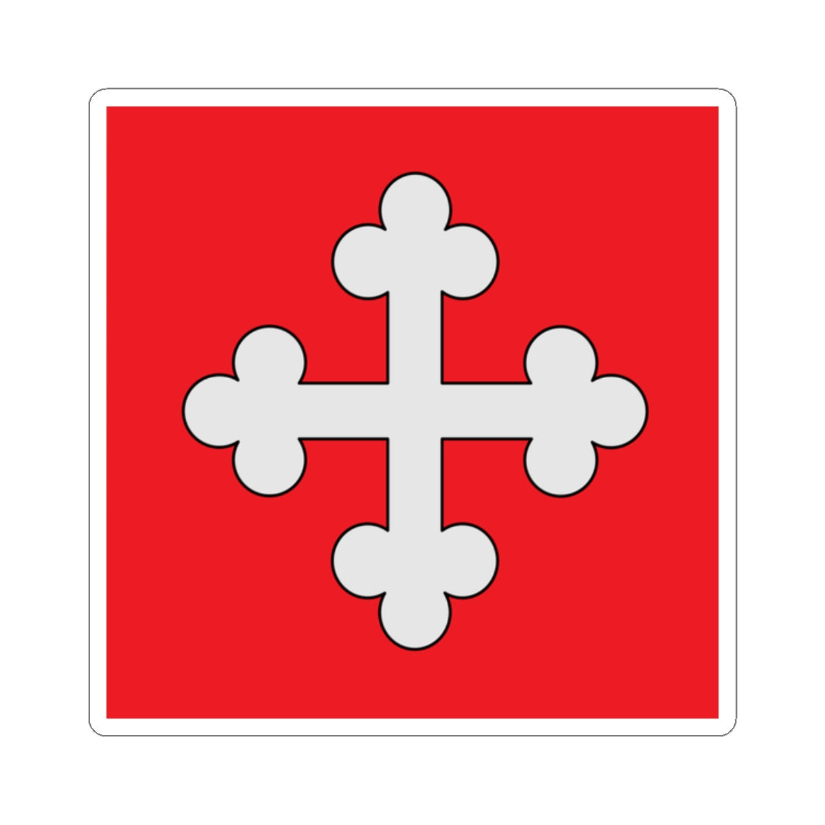 Flag of St-Maurice abbey (Switzerland) STICKER Vinyl Kiss-Cut Decal