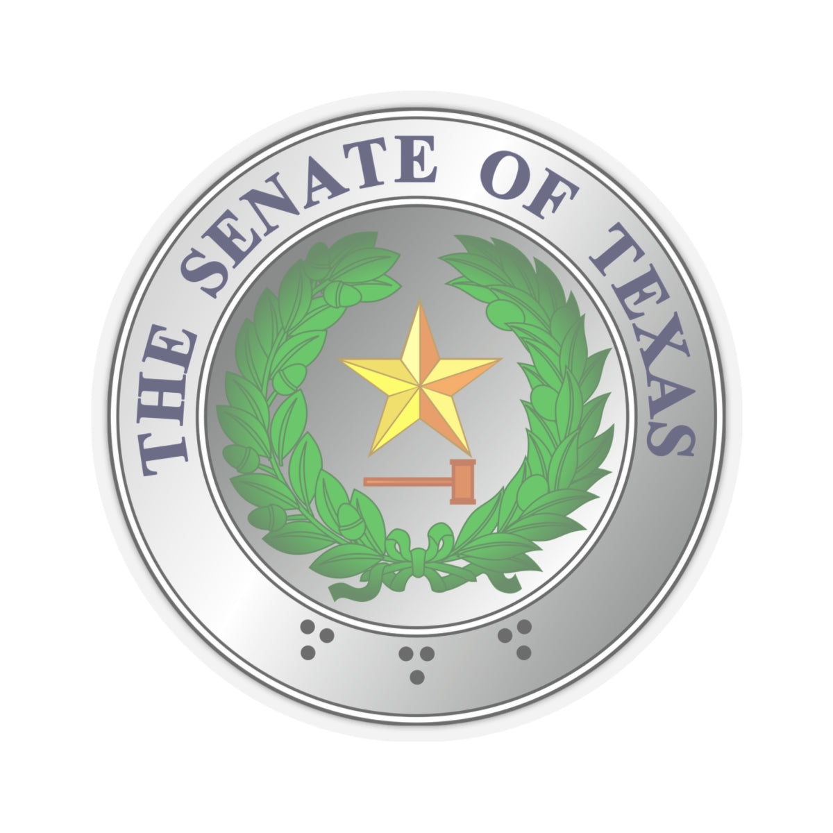 Seal of State Senate of Texas - STICKER Vinyl Kiss-Cut Decal