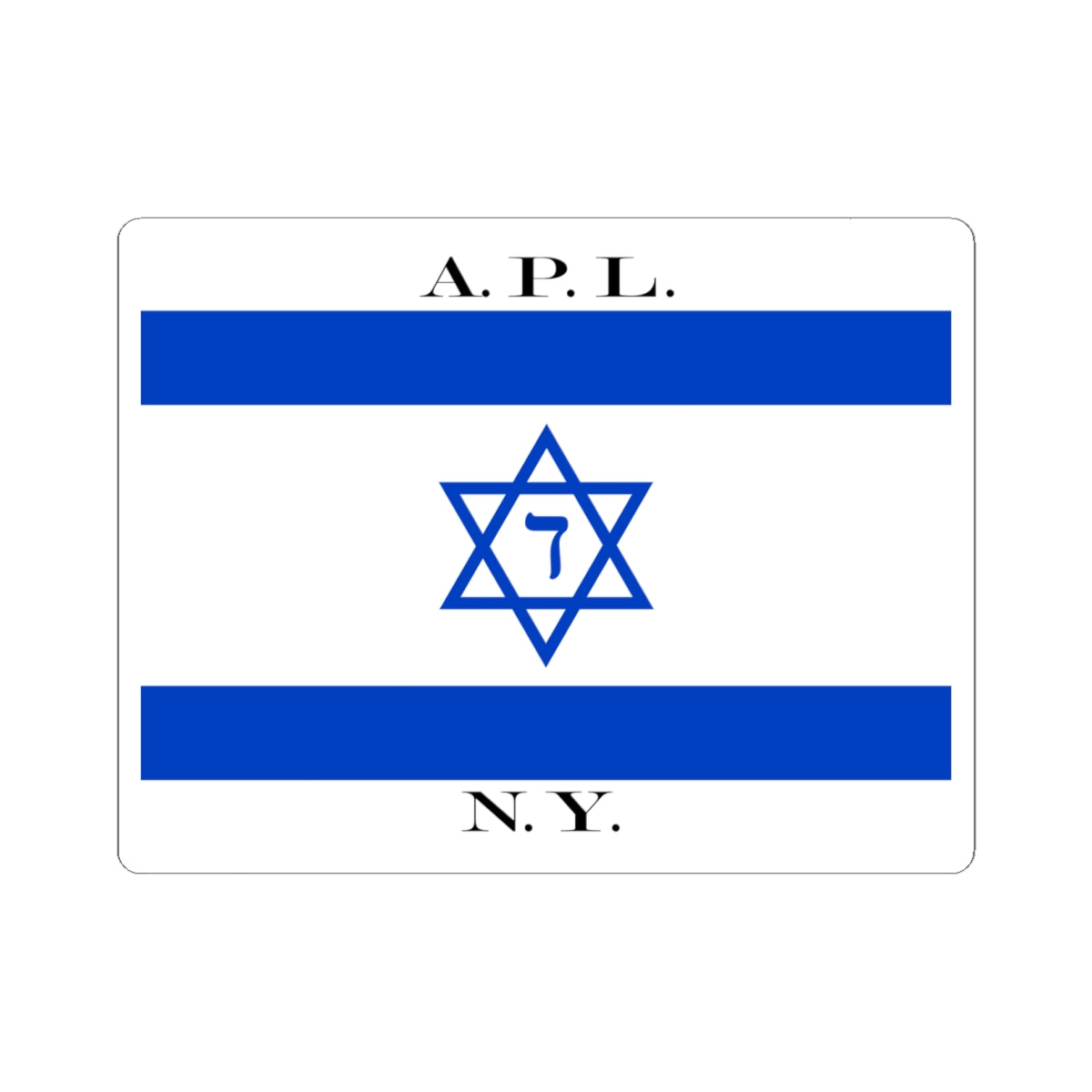 American Palestine Line house flag (Israel) STICKER Vinyl Kiss-Cut Decal