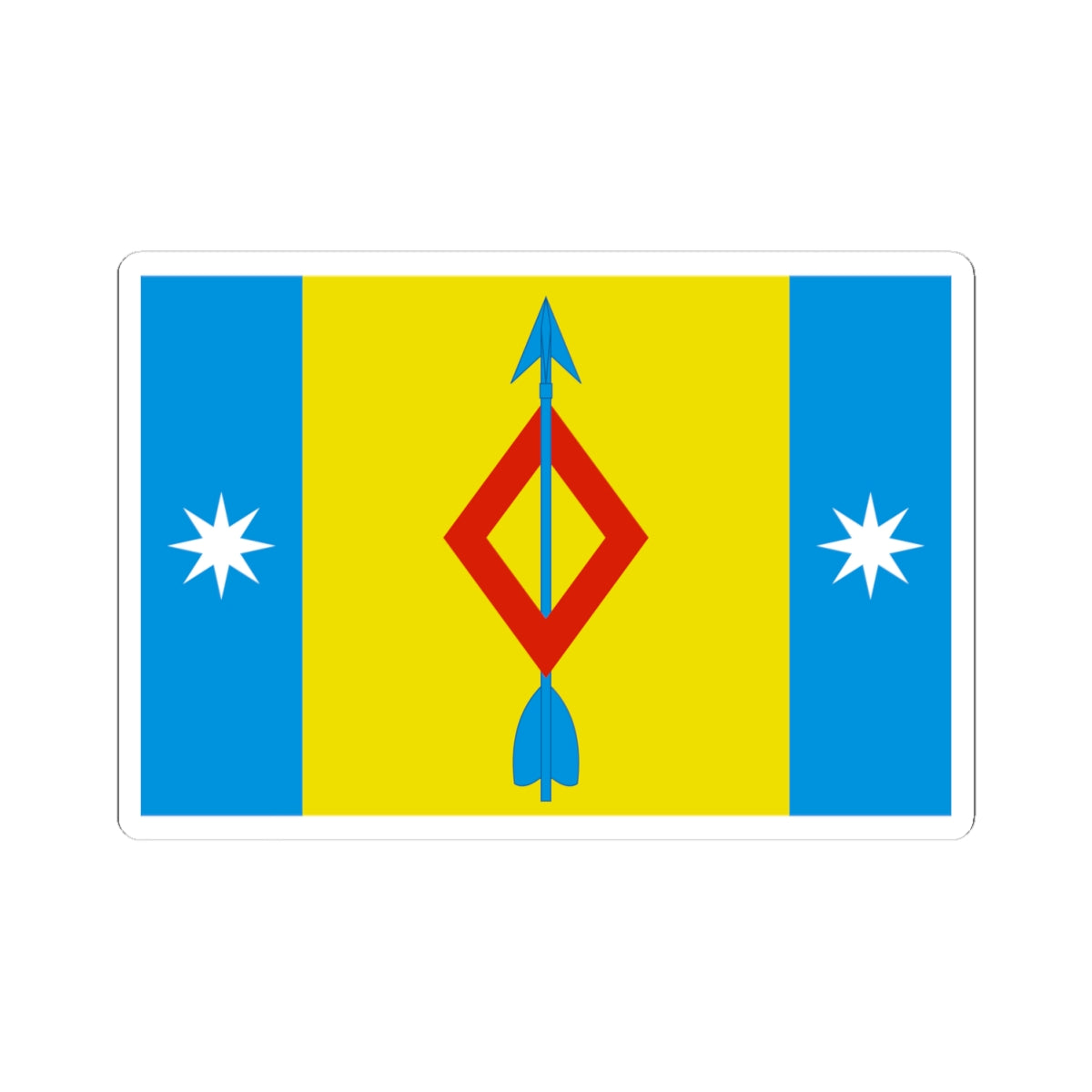 Flag of Mamontovskoe Moscow oblast (Russia) STICKER Vinyl Kiss-Cut Decal