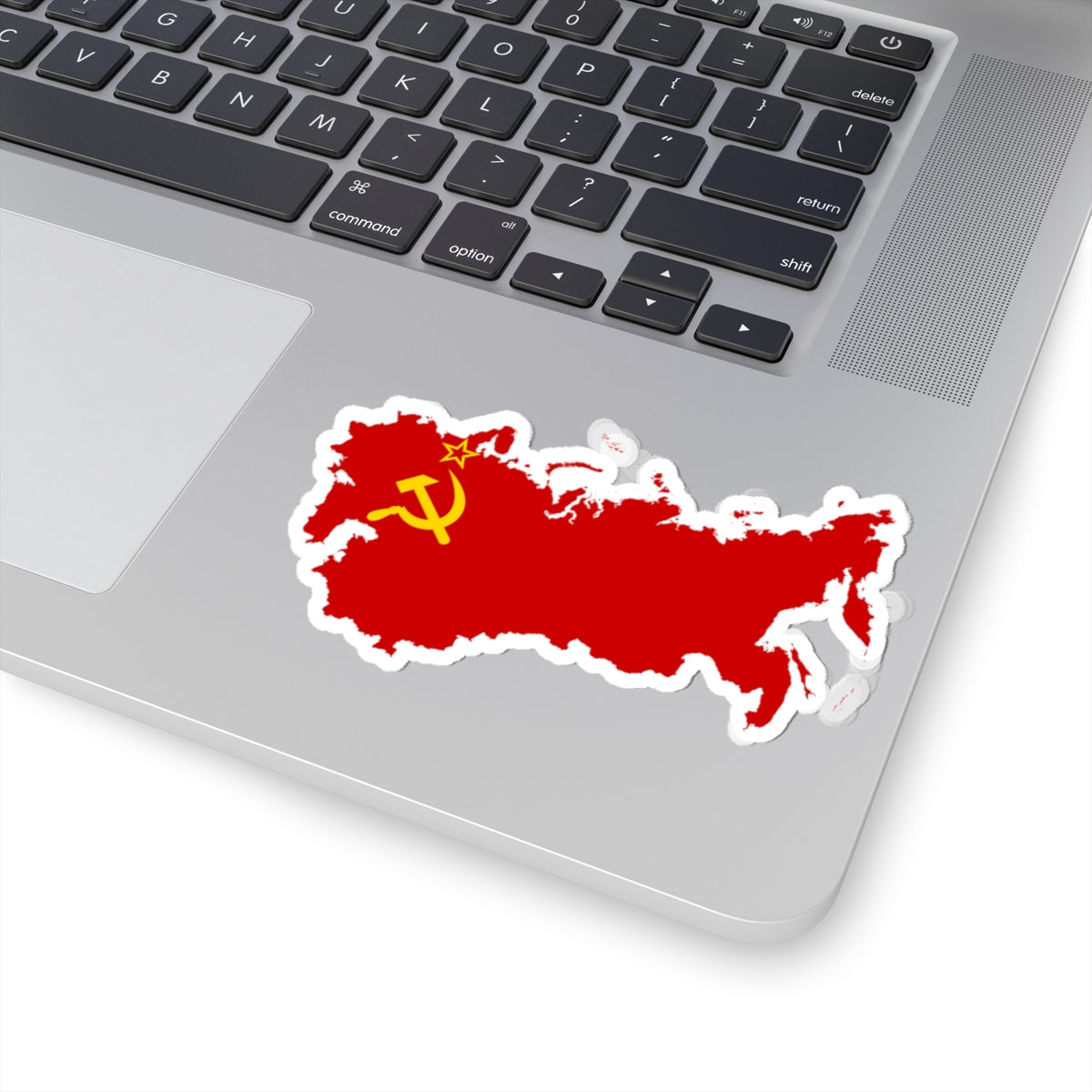 Flag-map of the Soviet Union version (Russia) STICKER Vinyl Kiss-Cut Decal