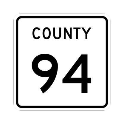 County 94 square (Minnesota) (Road Sign) STICKER Vinyl Kiss-Cut Decal