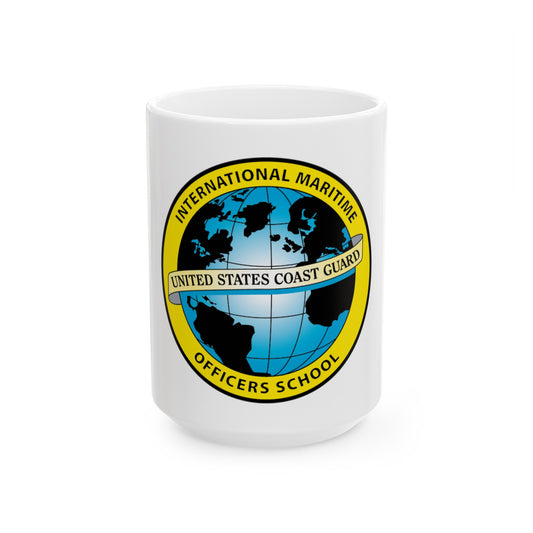 International Maritime Officers School USCG (U.S. Coast Guard) White Coffee Mug-15oz-The Sticker Space
