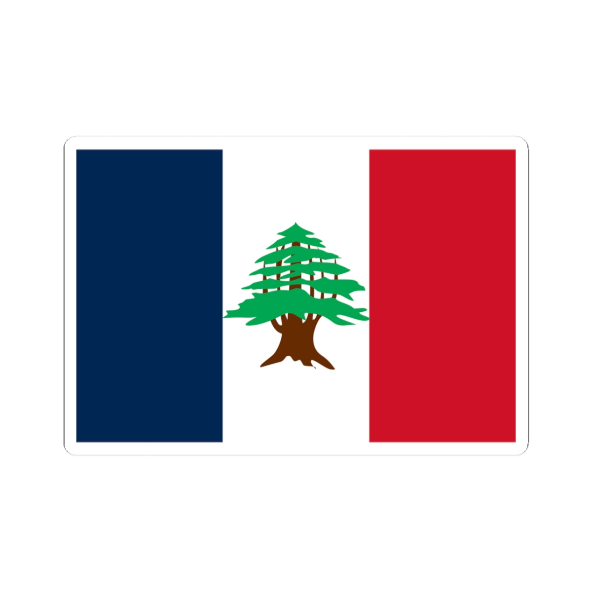 Flag of Lebanon 1920-1943 (Lebanon) STICKER Vinyl Kiss-Cut Decal