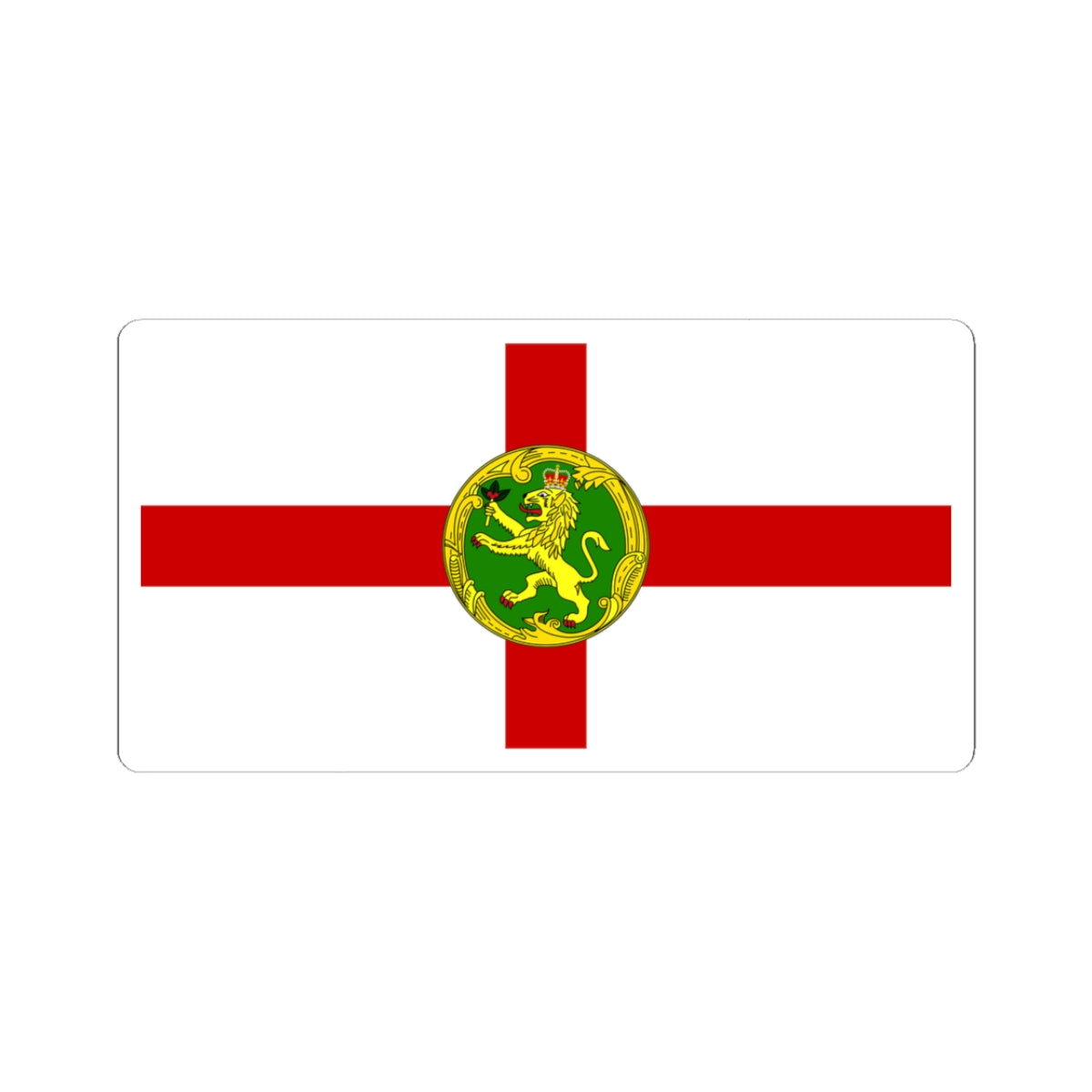 Flag of Alderney (United Kingdom) STICKER Vinyl Kiss-Cut Decal
