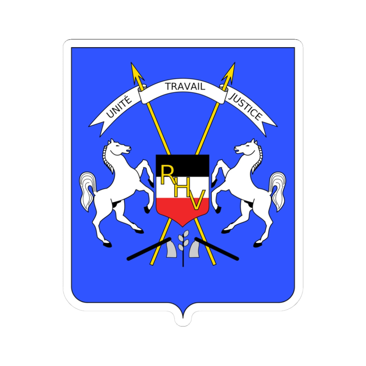 Coat of arms of Upper Volta - STICKER Vinyl Kiss-Cut Decal
