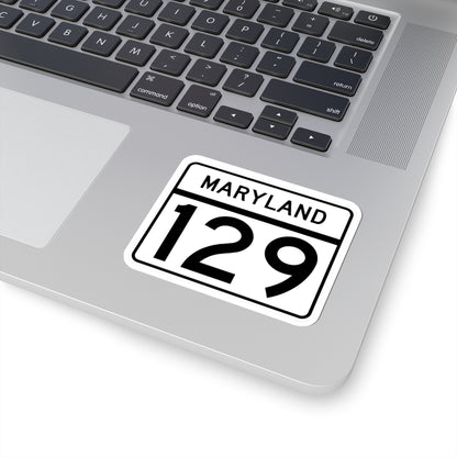 MD Route 129 (Maryland) (Road Sign) STICKER Vinyl Kiss-Cut Decal