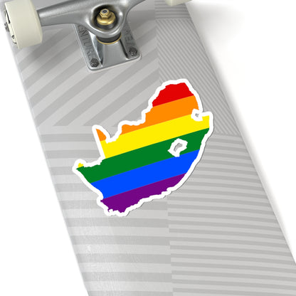 LGBT flag map of South Africa (South Africa) STICKER Vinyl Kiss-Cut Decal