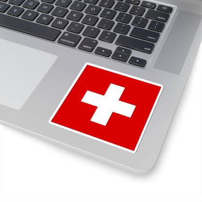 Flag of Switzerland - 2 (Switzerland) STICKER Vinyl Kiss-Cut Decal
